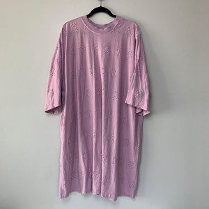 ASOS Lavender Eyelet T-Shirt Dress Sz 14